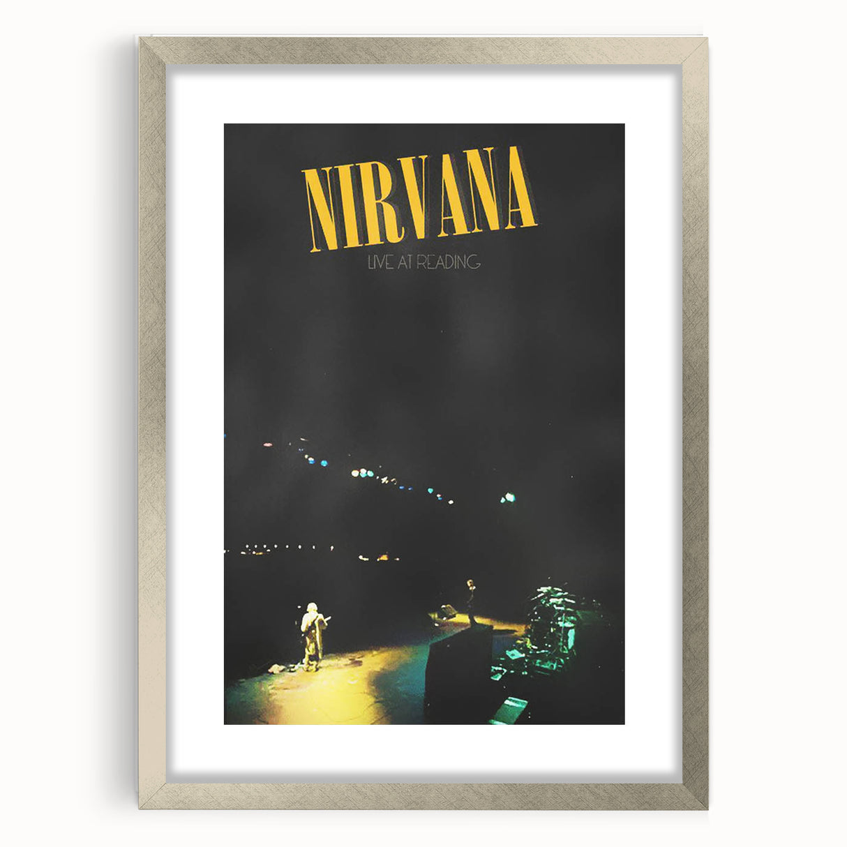 Nirvana Live at Reading Poster - Retro Concert Art - Vintage Rock Print
