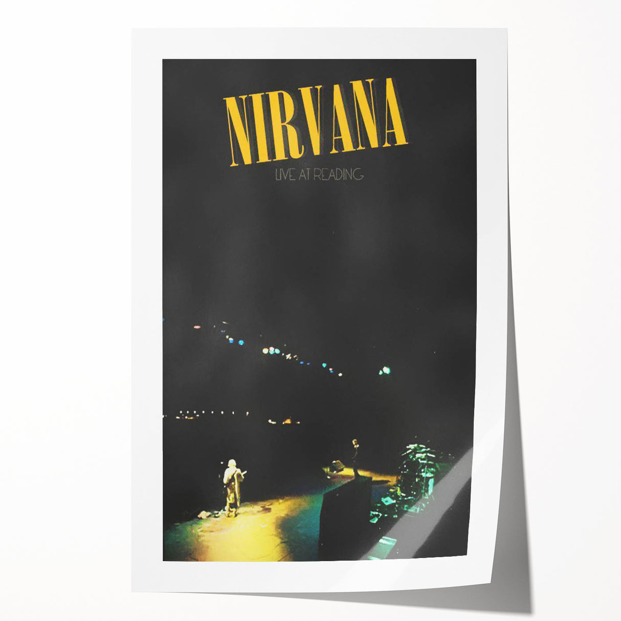 Nirvana Live at Reading Poster - Retro Concert Art - Vintage Rock Print