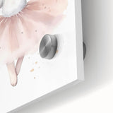 Ballerina Mouse Girls Room Wall Art - Soft Pastel Nursery Print