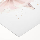 Ballerina Mouse Girls Room Wall Art - Soft Pastel Nursery Print