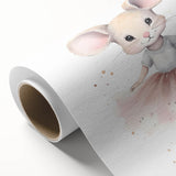 Ballerina Mouse Girls Room Wall Art - Soft Pastel Nursery Print