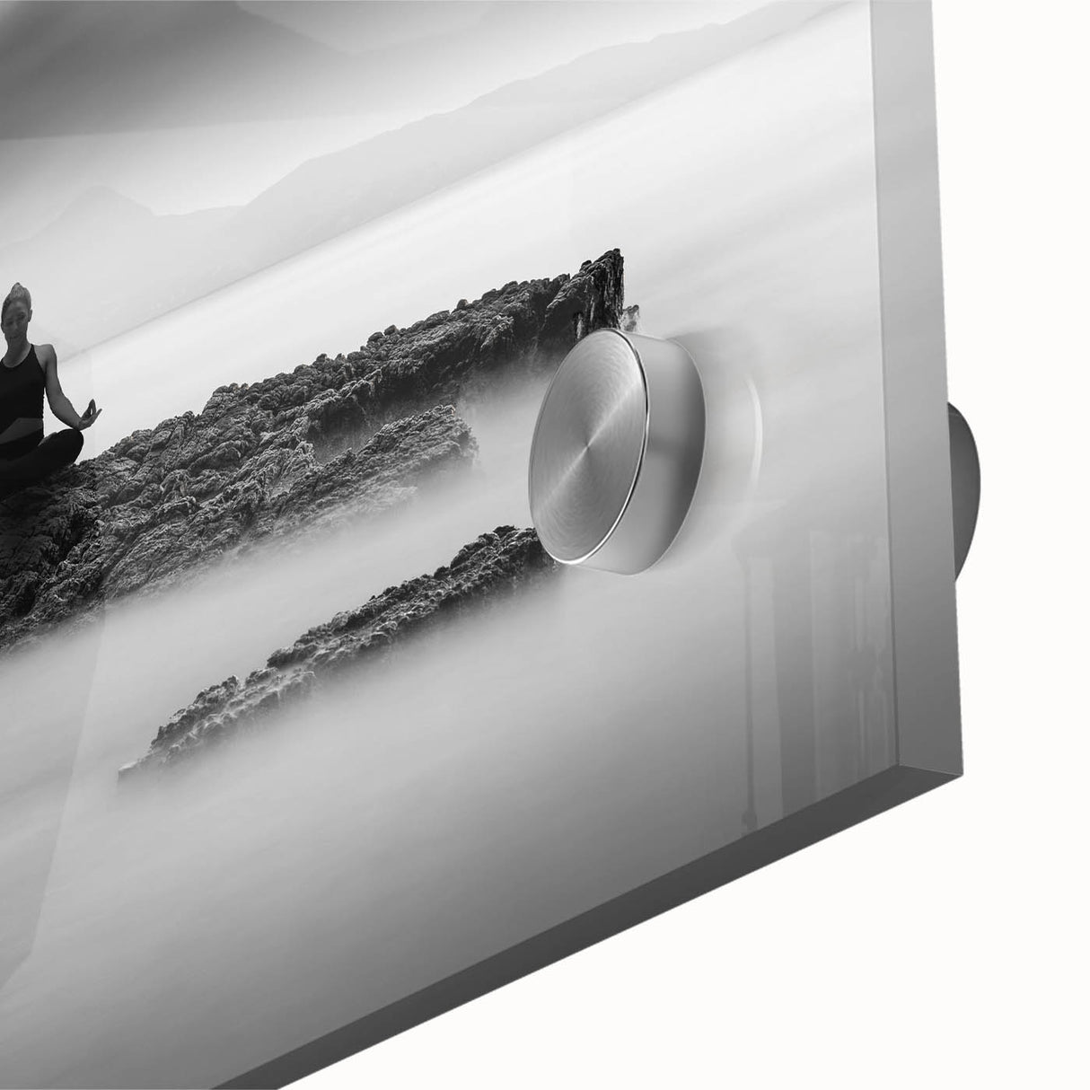 Stillness Within – Minimalist Emotive Wall Art in Black and White