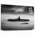 Stillness Within – Minimalist Emotive Wall Art in Black and White