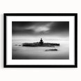 Stillness Within – Minimalist Emotive Wall Art in Black and White