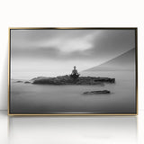 Stillness Within – Minimalist Emotive Wall Art in Black and White
