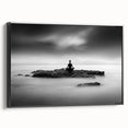 Stillness Within – Minimalist Emotive Wall Art in Black and White