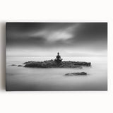 Stillness Within – Minimalist Emotive Wall Art in Black and White