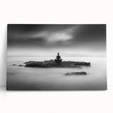 Stillness Within – Minimalist Emotive Wall Art in Black and White