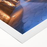 Stunning rolled canvas print showcasing a vibrant landscape scene with intricate cave details, perfect for home decor, shipped securely in a protective tube.