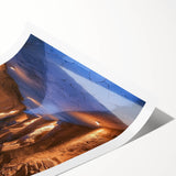 Stunning rolled print of a colorful cave landscape artwork, showcasing vibrant hues and intricate details, perfect for home decor or art lovers.