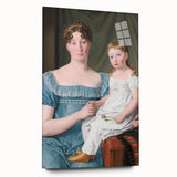 Historical Romanticism Canvas: Noblewoman and Daughter - Classic Art Print