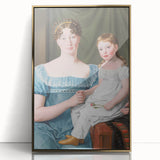 Historical Romanticism Canvas: Noblewoman and Daughter - Classic Art Print