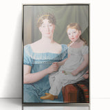 Historical Romanticism Canvas: Noblewoman and Daughter - Classic Art Print