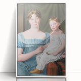 Historical Romanticism Canvas: Noblewoman and Daughter - Classic Art Print