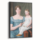 Historical Romanticism Canvas: Noblewoman and Daughter - Classic Art Print