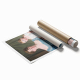 Historical Romanticism Canvas: Noblewoman and Daughter - Classic Art Print