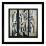 Abstract geometric frame in matte black, showcasing a modern design suitable for contemporary decor. Perfect for highlighting artwork or photographs, this stylish frame adds elegance to any space.