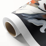 Abstract splatter design on rolled canvas, showcasing vibrant colors and dynamic patterns, ideal for modern home decor. Packaged securely in a durable tube for safe delivery.