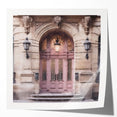 Extra large wall art featuring a French door architecture design in muted browns and whites on glossy photo paper.