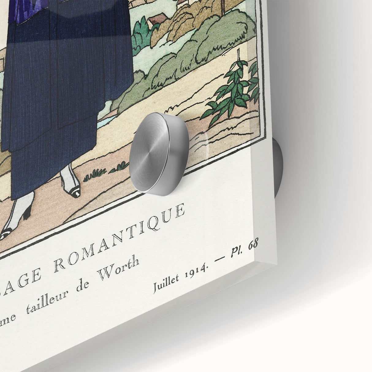 Chic Art Deco Wall Art - Le Paysage Romantique Fashion Illustration