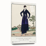 Chic Art Deco Wall Art - Le Paysage Romantique Fashion Illustration