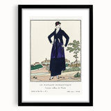Chic Art Deco Wall Art - Le Paysage Romantique Fashion Illustration