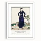 Chic Art Deco Wall Art - Le Paysage Romantique Fashion Illustration