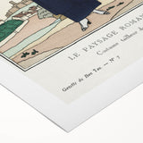 Chic Art Deco Wall Art - Le Paysage Romantique Fashion Illustration