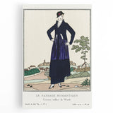 Chic Art Deco Wall Art - Le Paysage Romantique Fashion Illustration