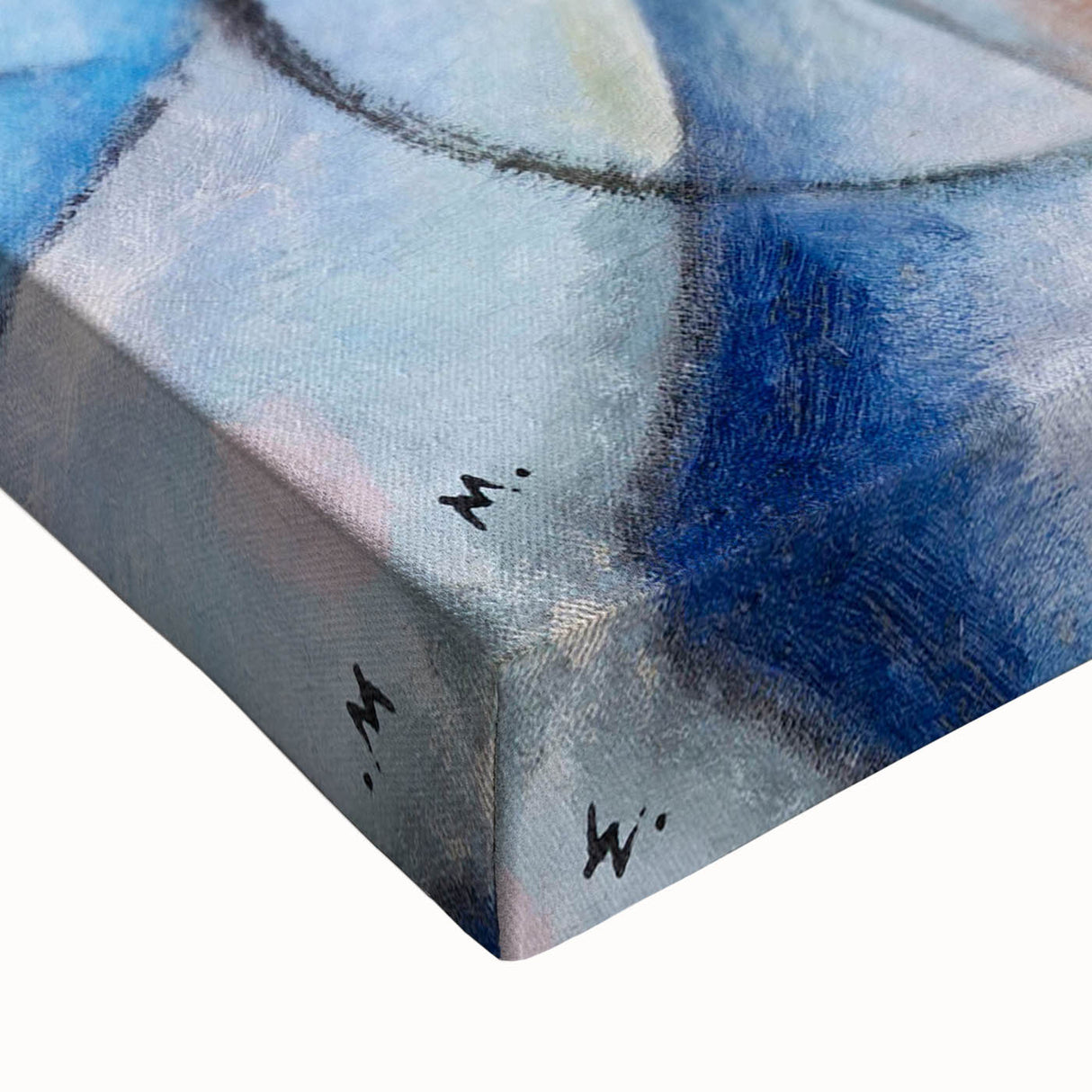 Expressionist Winter Scene – Vibrant Red Bison Abstract Canvas Art