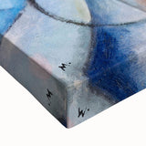 Expressionist Winter Scene – Vibrant Red Bison Abstract Canvas Art