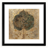 Framed wall art featuring a botanical design of colorful flowers and leaves, set in a sleek black frame with a matte finish, perfect for modern decor.