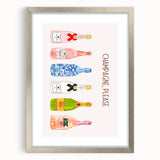 Textured abstract art print in neutral beige tones on a framed canvas, ideal for bedroom wall decor.