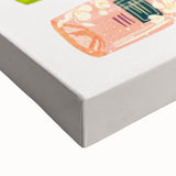 Large art of a black and white landscape painting on stretched canvas, suitable for bedroom wall decor.