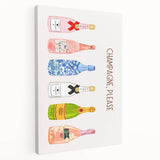 Large stretched canvas featuring a vibrant, colorful depiction of various fruits and beverages, ideal for kitchen wall art.