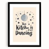 Extra large abstract art print with vibrant colors and textured design on a black framed canvas, ideal for living room decor.