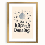 Extra large abstract art print with textured swirls in gold and white, framed with a gold mat, ideal for living room decor.