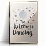 Large art print of a mid-century modernist food illustration in vibrant colors on framed acrylic.