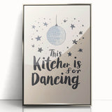 Mid-century modernist art featuring a minimalist food-inspired design in silver frame, ideal for nursery wall decor.