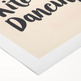 Art deco poster featuring a stylized food motif in bold black and gold tones on rolled canvas.