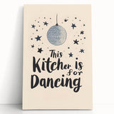 Large black and white stretched canvas featuring a minimalist food-inspired design, ideal for kitchen wall art.