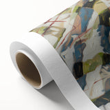 Art deco poster of assorted pastries in soft beige and cream, rolled canvas, ideal for nursery wall art or dining room.