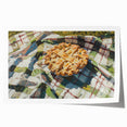 Rolled print of pastries in soft pastel colors, ideal for dining room wall art.