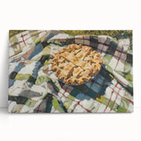 Black and white photo of assorted pastries on a stretched canvas, ideal for kitchen wall art.