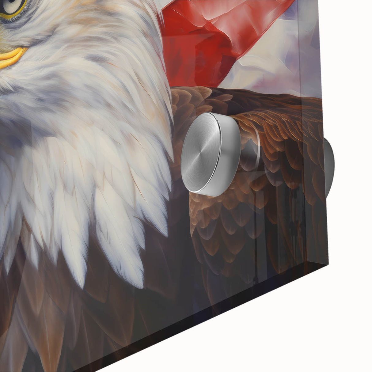 Bald Eagle & American Flag - Patriotic Wall Art for Independence Day
