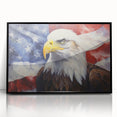 Bald Eagle & American Flag - Patriotic Wall Art for Independence Day
