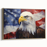Bald Eagle & American Flag - Patriotic Wall Art for Independence Day