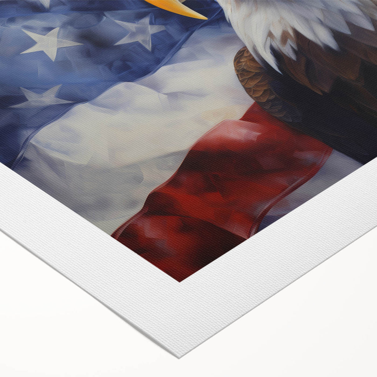 Bald Eagle & American Flag - Patriotic Wall Art for Independence Day