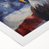 Bald Eagle & American Flag - Patriotic Wall Art for Independence Day
