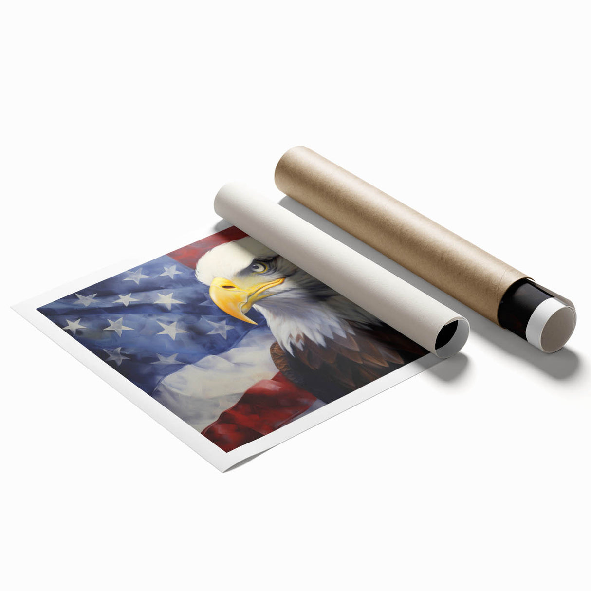Bald Eagle & American Flag - Patriotic Wall Art for Independence Day